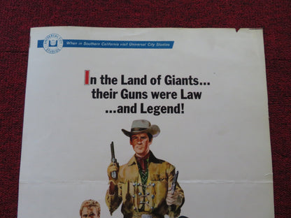 THE PLAINSMAN US INSERT (14"x 36") POSTER DON MURRAY GUY STOCKWELL 1966 Rendezvous Cinema Movie posters