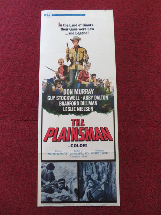 THE PLAINSMAN US INSERT (14"x 36") POSTER DON MURRAY GUY STOCKWELL 1966 Rendezvous Cinema Movie posters