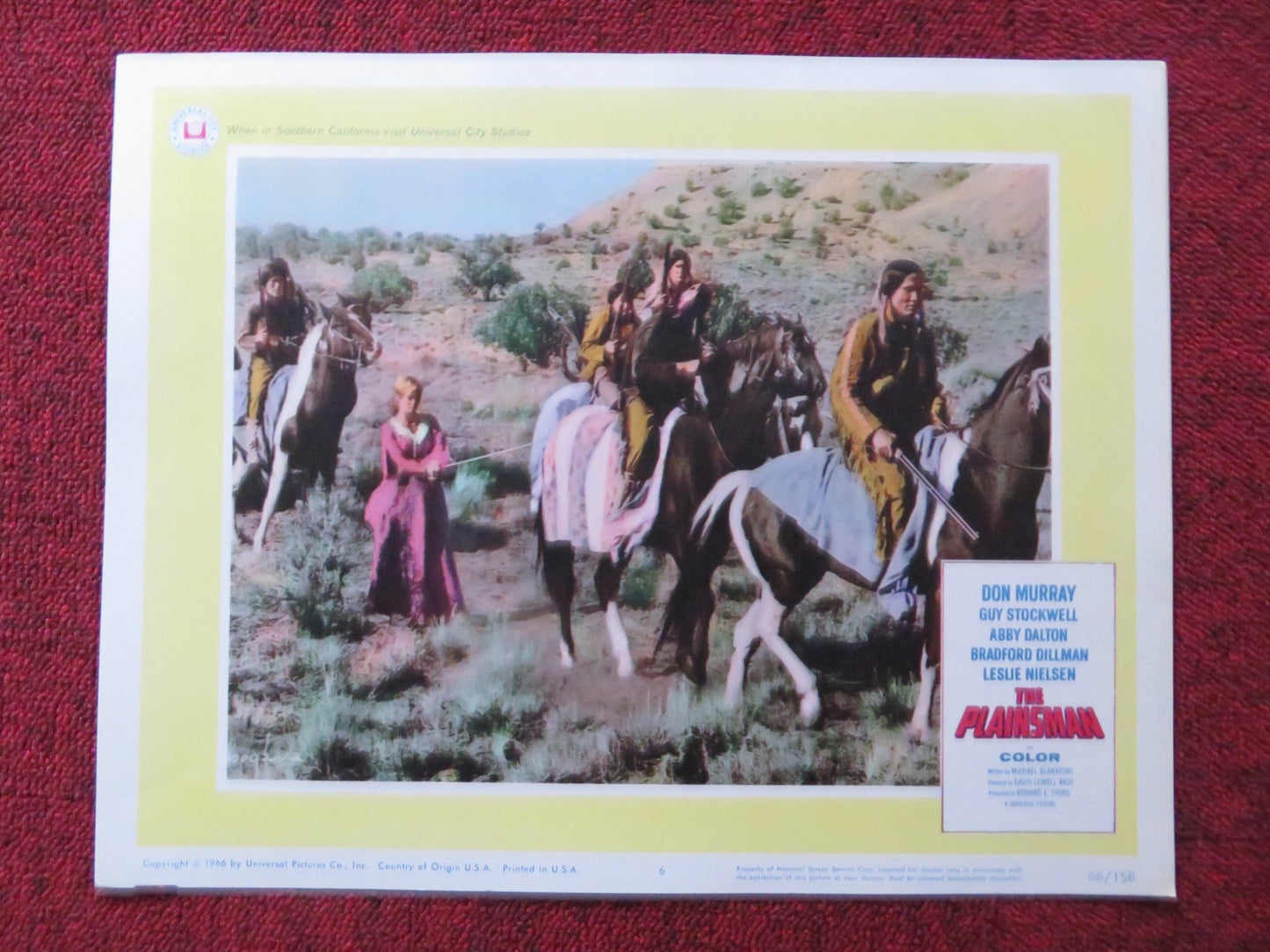 THE PLAINSMAN US LOBBY CARD SET DON MURRAY GUY STOCKWELL 1966 Rendezvous Cinema Movie posters