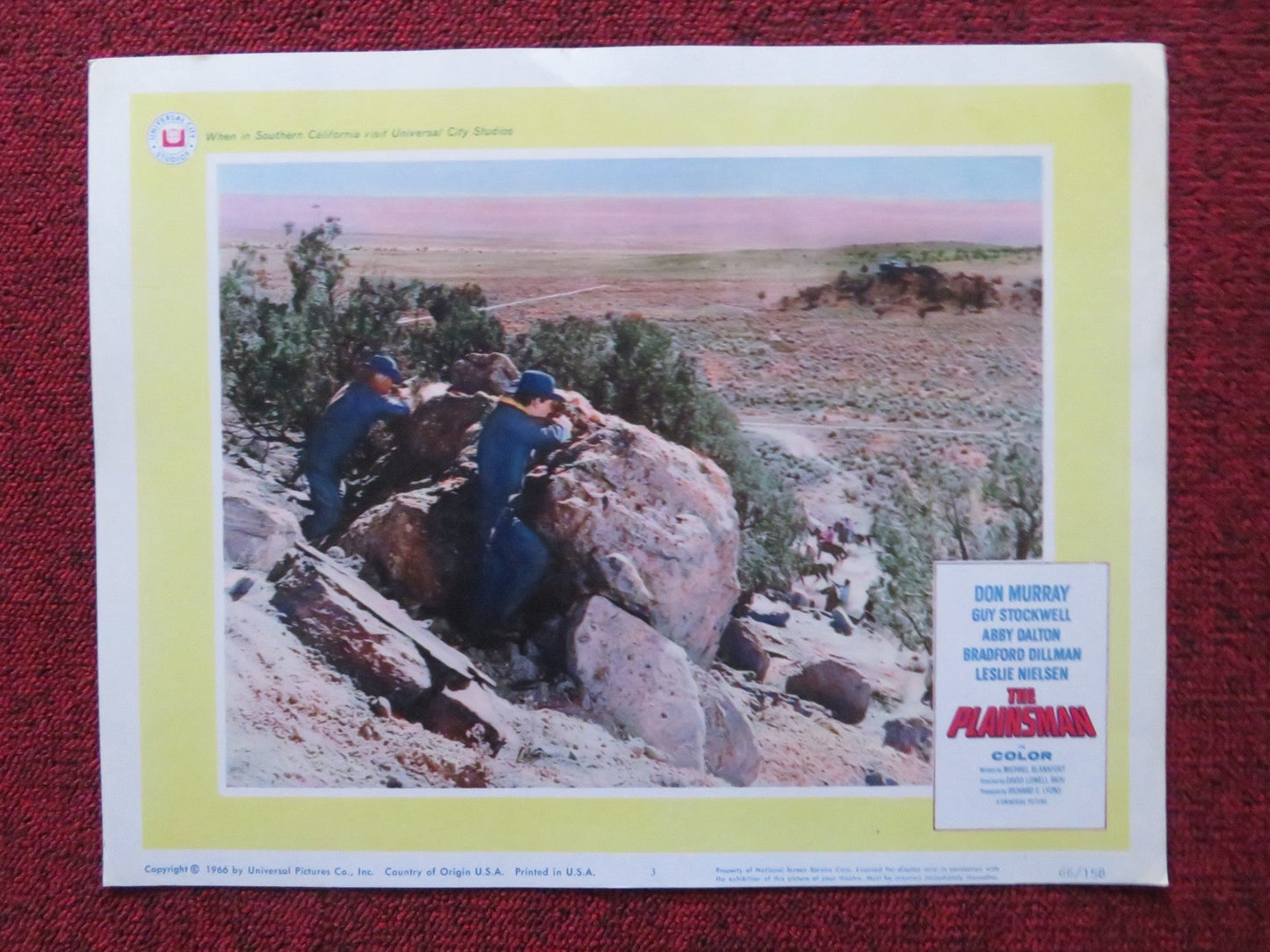 THE PLAINSMAN US LOBBY CARD SET DON MURRAY GUY STOCKWELL 1966 Rendezvous Cinema Movie posters