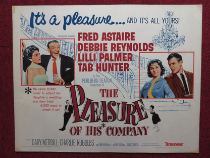 THE PLEASURE OF HIS COMPANY US HALF SHEET (22"x 28") POSTER FRED ASTAIRE 1961 Rendezvous Cinema Movie posters