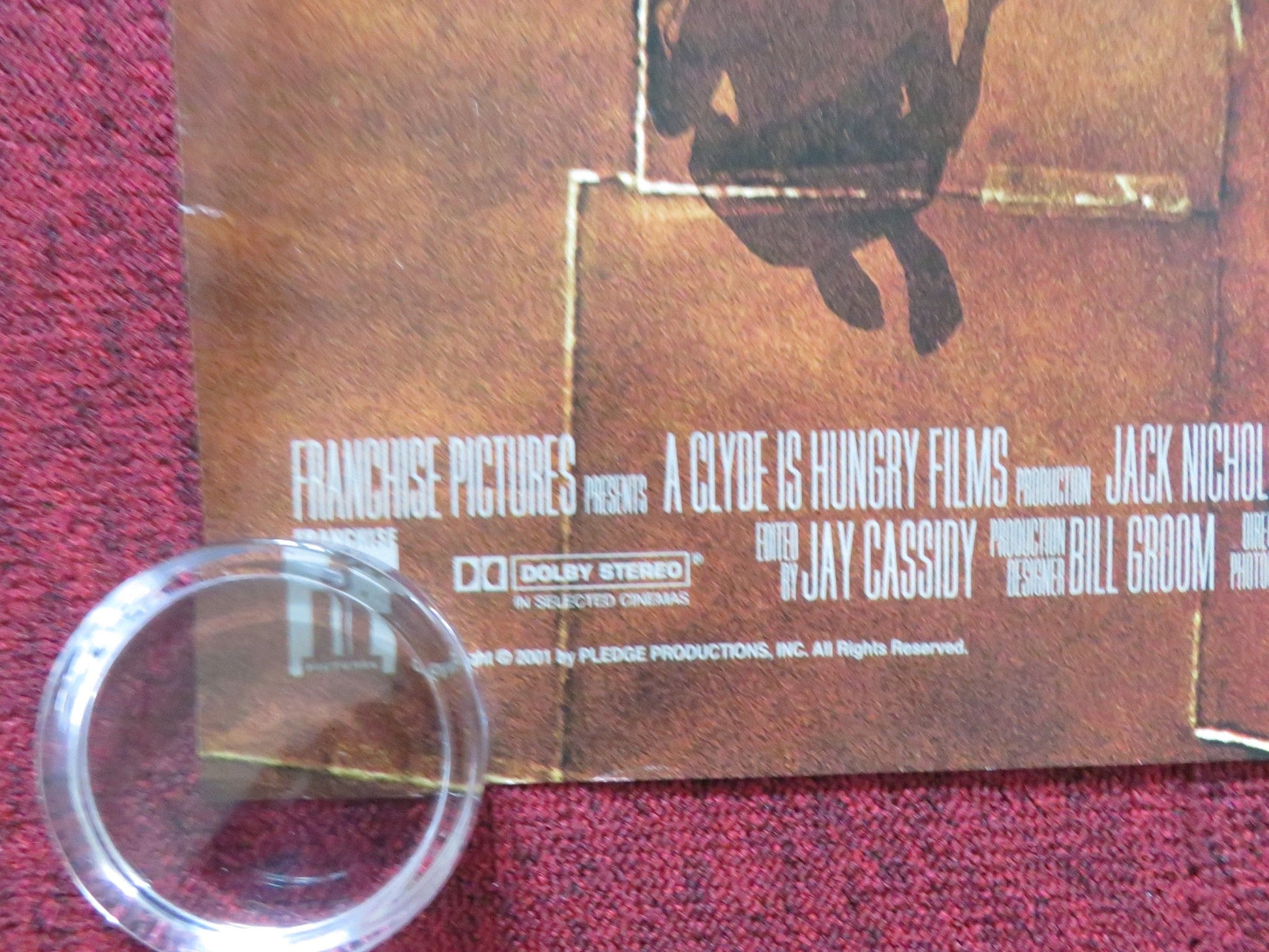 THE PLEDGE UK QUAD (30"x 40") ROLLED POSTER JACK NICHOLSON HELEN MIRREN 2001 Rendezvous Cinema Movie posters