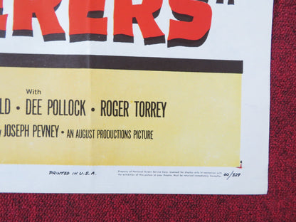 THE PLUNDERERS FOLDED US ONE SHEET POSTER JEFF CHANDLER JOHN SAXON 1960 Rendezvous Cinema Movie posters