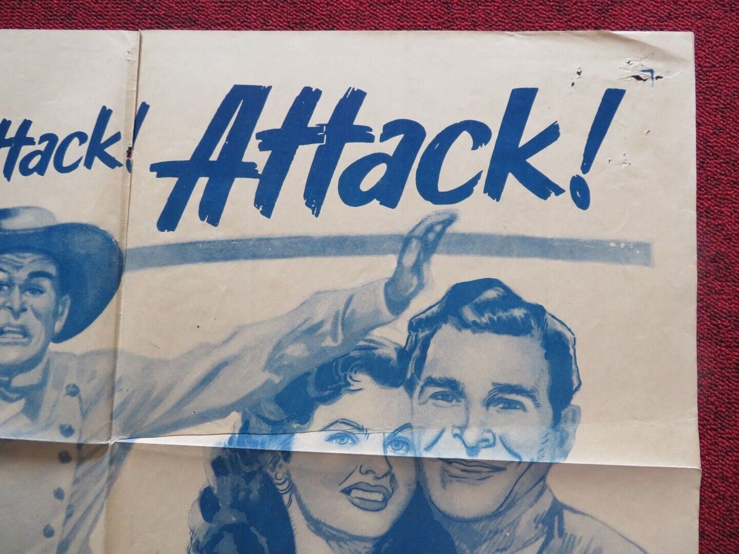 THE PLUNDERERS FOLDED US ONE SHEET POSTER ROD CAMERON ILONA MASSEY 1948 Movie posters