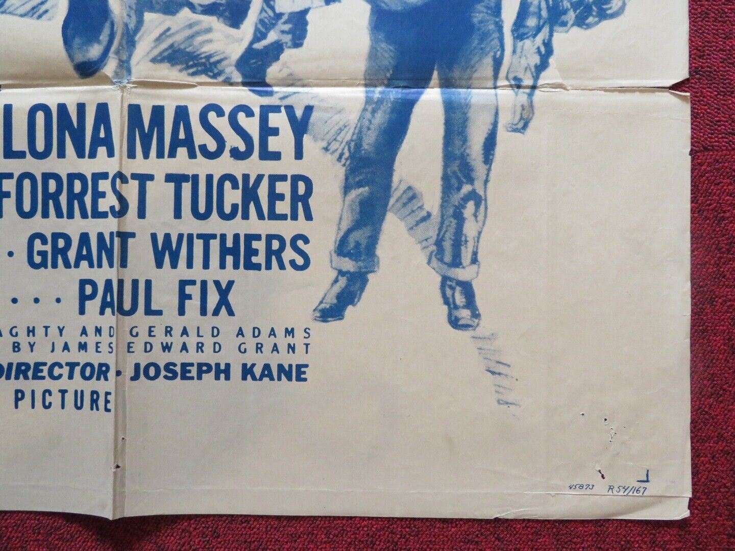 THE PLUNDERERS FOLDED US ONE SHEET POSTER ROD CAMERON ILONA MASSEY 1948 Movie posters