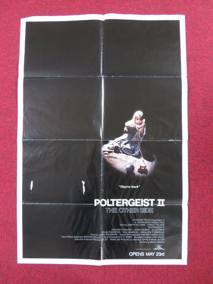 THE POLTERGEIST II: THE OTHER SIDE FOLDED US ONE SHEET POSTER J. WILLIAMS 1986 Rendezvous Cinema Movie posters