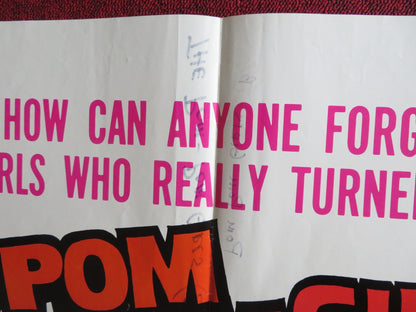 THE POM POM GIRLS FOLDED US ONE SHEET POSTER ROBERT CARRADINE J. ASHLEY 1976 Rendezvous Cinema Movie posters