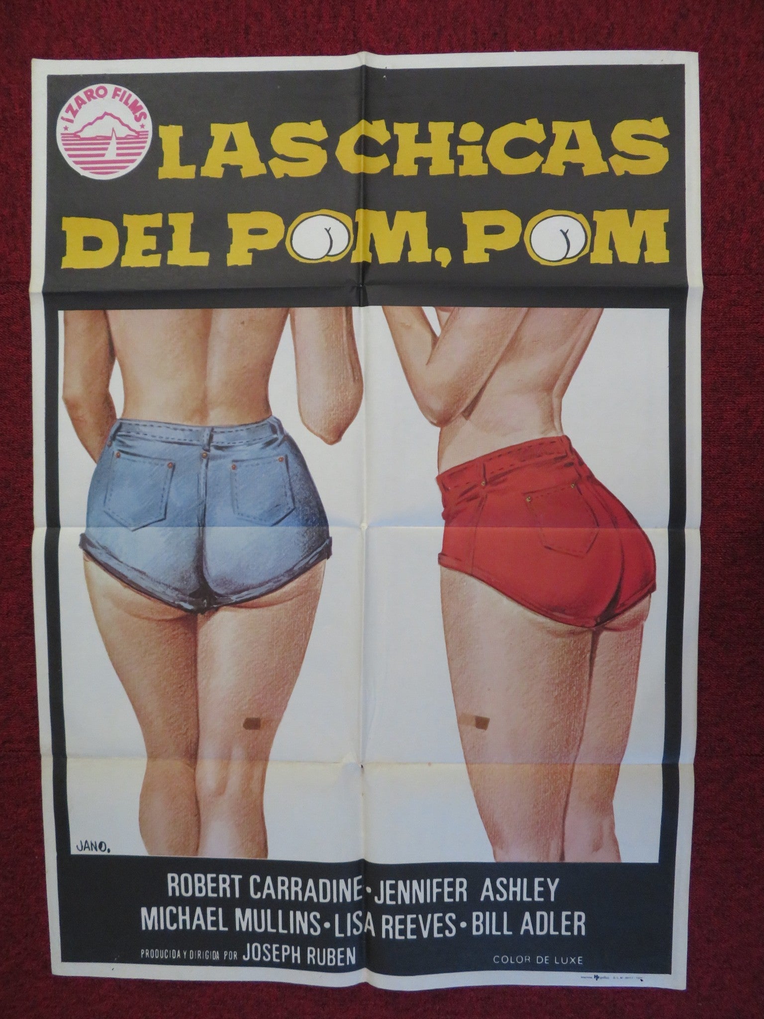 THE POM POM GIRLS SPANISH POSTER ROBERT CARRADINE JENNIFER ASHLEY 1976 Rendezvous Cinema Movie posters