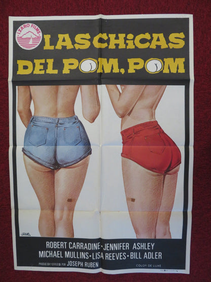 THE POM POM GIRLS SPANISH POSTER ROBERT CARRADINE JENNIFER ASHLEY 1976 Rendezvous Cinema Movie posters