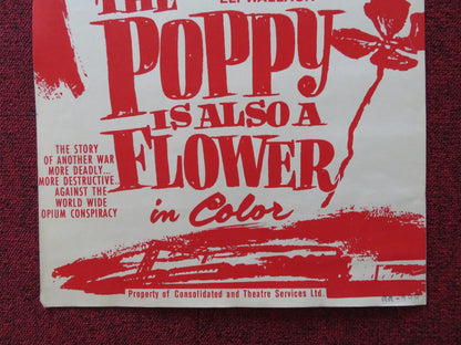 THE POPPY IS ALSO A FLOWER US INSERT (14"x 36") POSTER SENTA BERGER 1966 Rendezvous Cinema Movie posters