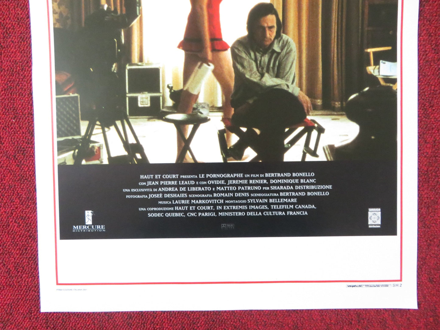 THE PORNOGRAPHER ITALIAN LOCANDINA POSTER JEAN - PIERRE LEAUD JEREMIE RENIER 2001 Rendezvous Cinema Movie posters