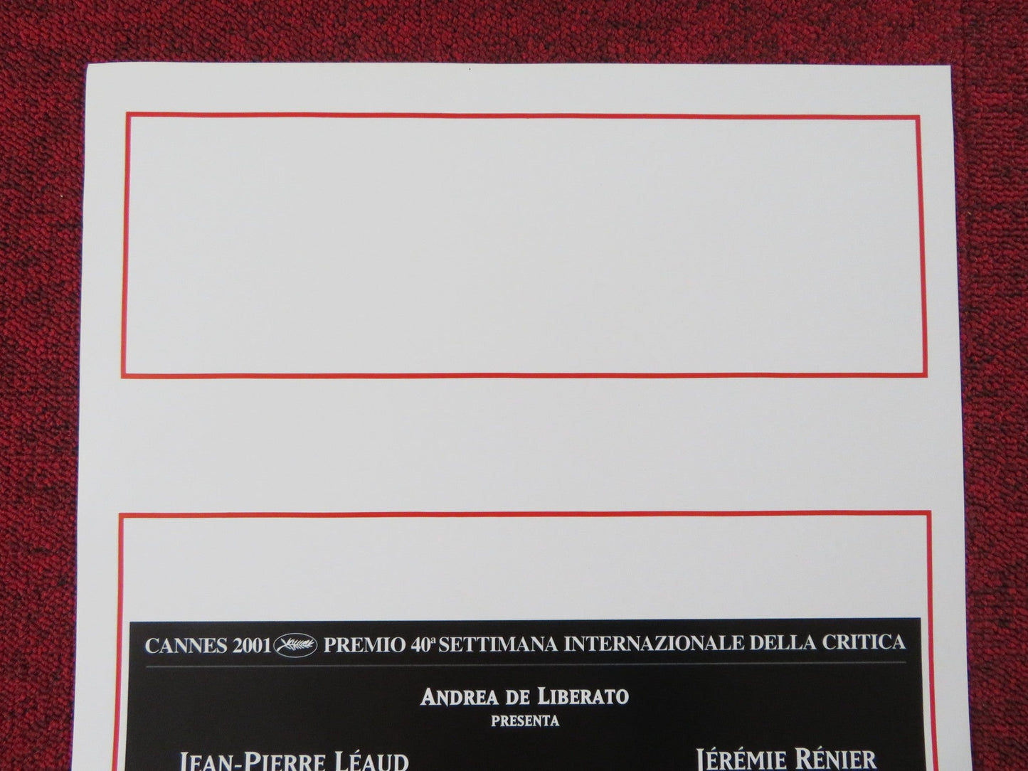 THE PORNOGRAPHER ITALIAN LOCANDINA POSTER JEAN - PIERRE LEAUD JEREMIE RENIER 2001 Rendezvous Cinema Movie posters