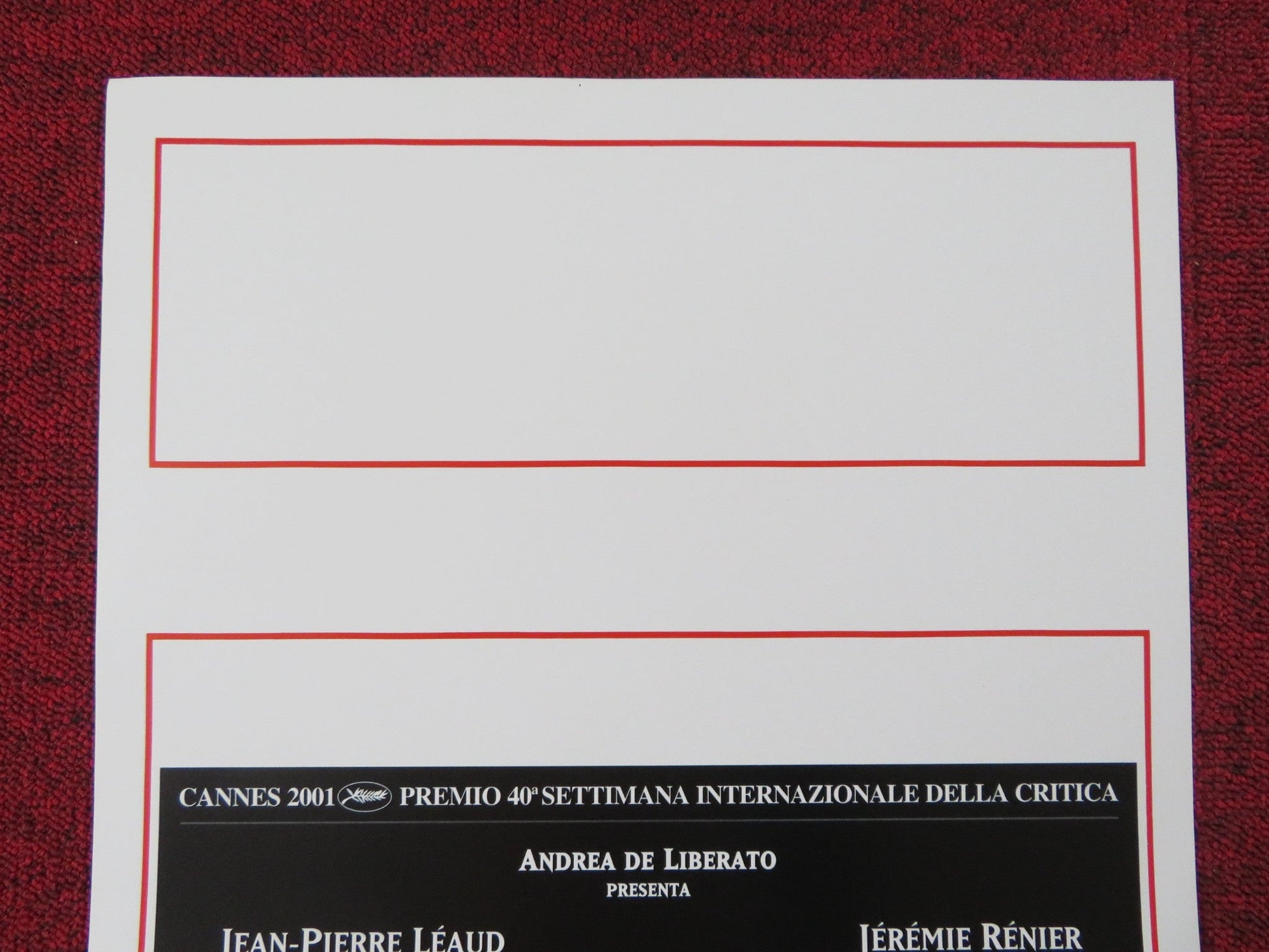 THE PORNOGRAPHER ITALIAN LOCANDINA POSTER JEAN - PIERRE LEAUD JEREMIE RENIER 2001 Rendezvous Cinema Movie posters