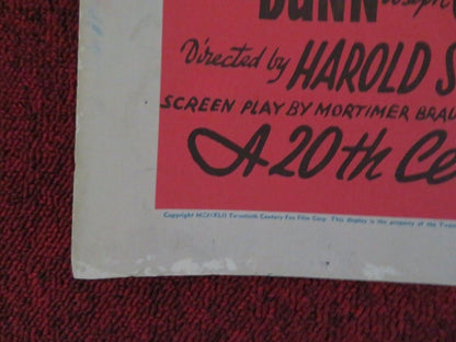 THE POSTMAN DIDN'T RING US HALF SHEET (22"x 28") POSTER RICHARD TRAVIS 1942 Movie posters