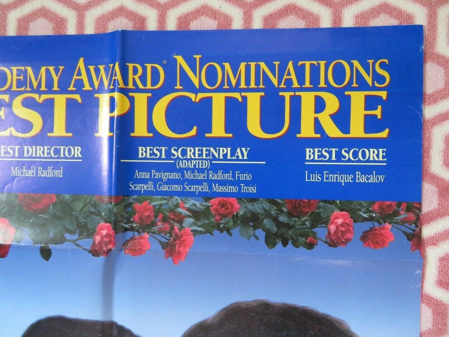 THE POSTMAN FOLDED US ONE SHEET POSTER PHILIPPE NOIRET MASSIMO TROISI 1996 Movie posters