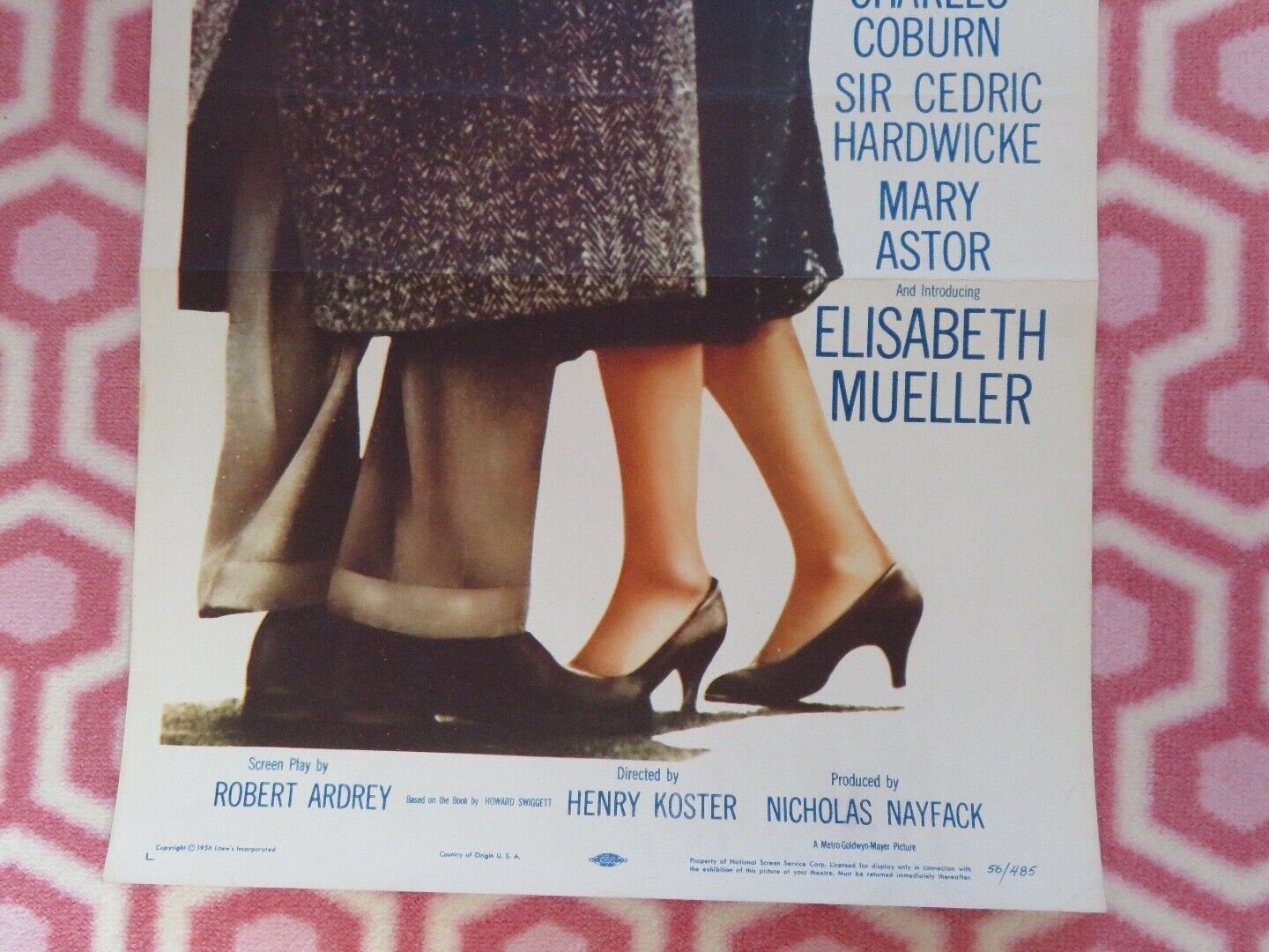 THE POWER AND THE PRIZE US INSERT (14"x 36") POSTER ROBERT TAYLOR BURL IVES 1956 Movie posters