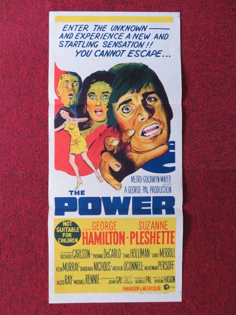THE POWER FOLDED AUSTRALIAN DAYBILL POSTER GEORGE HAMILTON SUZANNE PLESHETTE '68 Movie posters