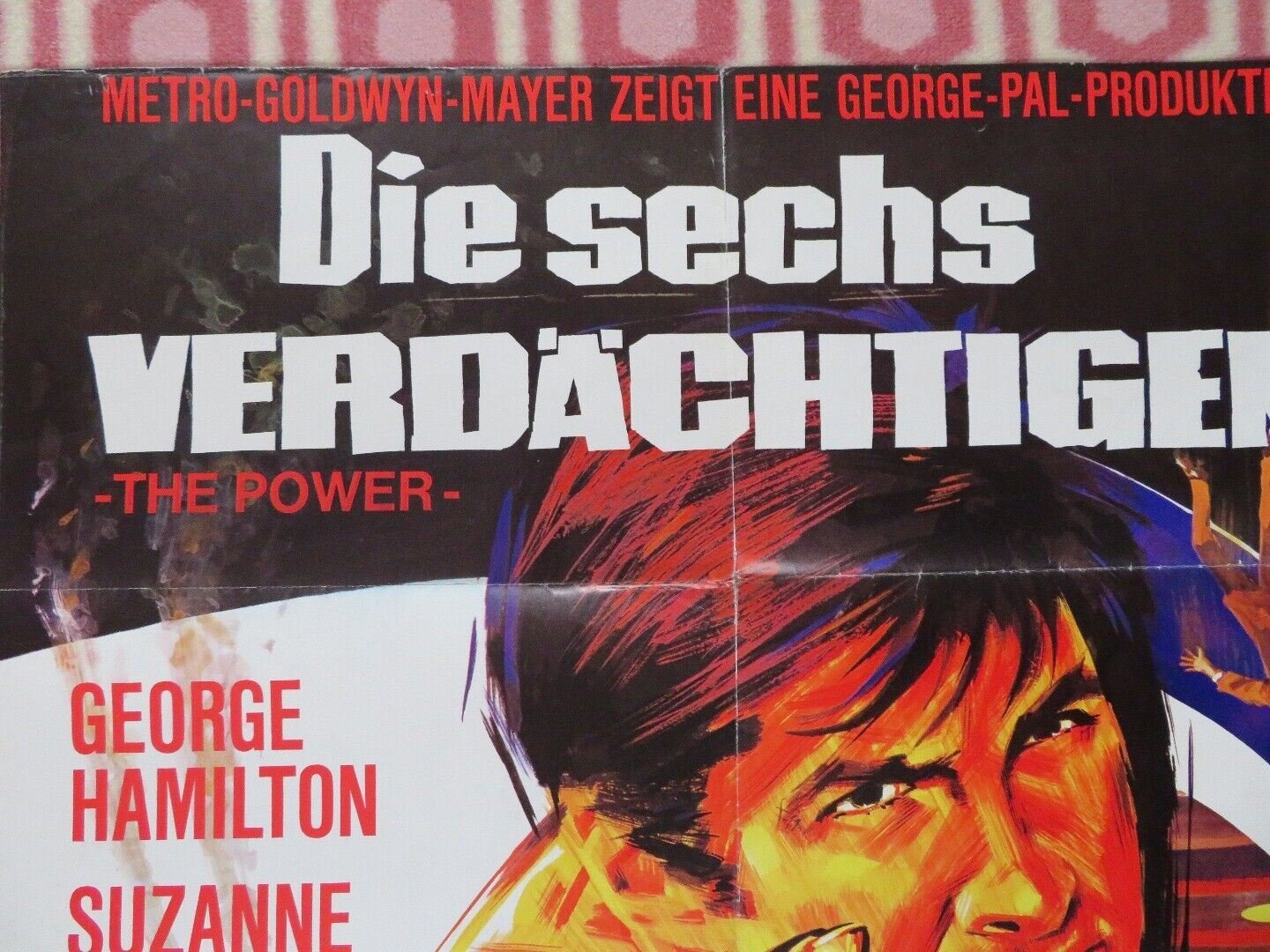 THE POWER GERMAN A1 (33"x 23") POSTER GEORGE HAMILTON SUZANNE PLESHETTE 1968 Movie posters