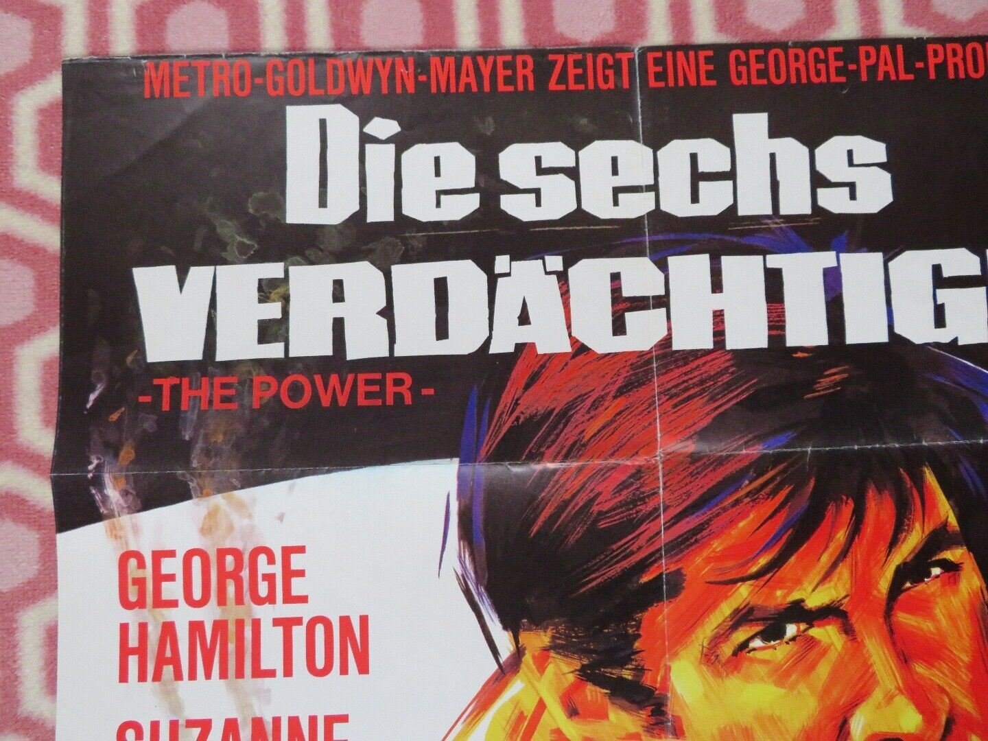 THE POWER GERMAN A1 (33"x 23") POSTER GEORGE HAMILTON SUZANNE PLESHETTE 1968 Movie posters