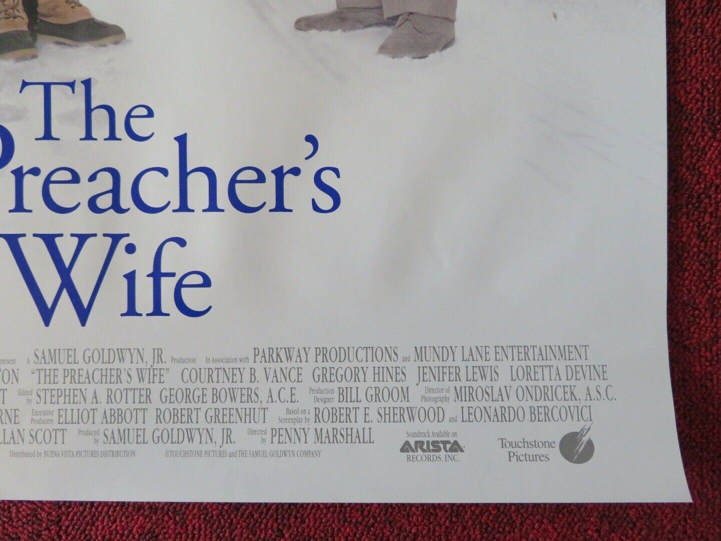 THE PREACHER'S WIFE US ROLLED (27"x18.5") POSTER WASHINGTON WHITNEY HOUSTON 1996 Movie posters