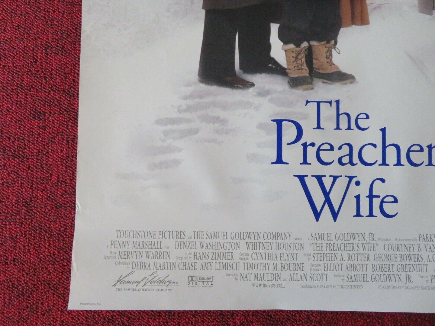 THE PREACHER'S WIFE US ROLLED (27"x18.5") POSTER WASHINGTON WHITNEY HOUSTON 1996 Movie posters
