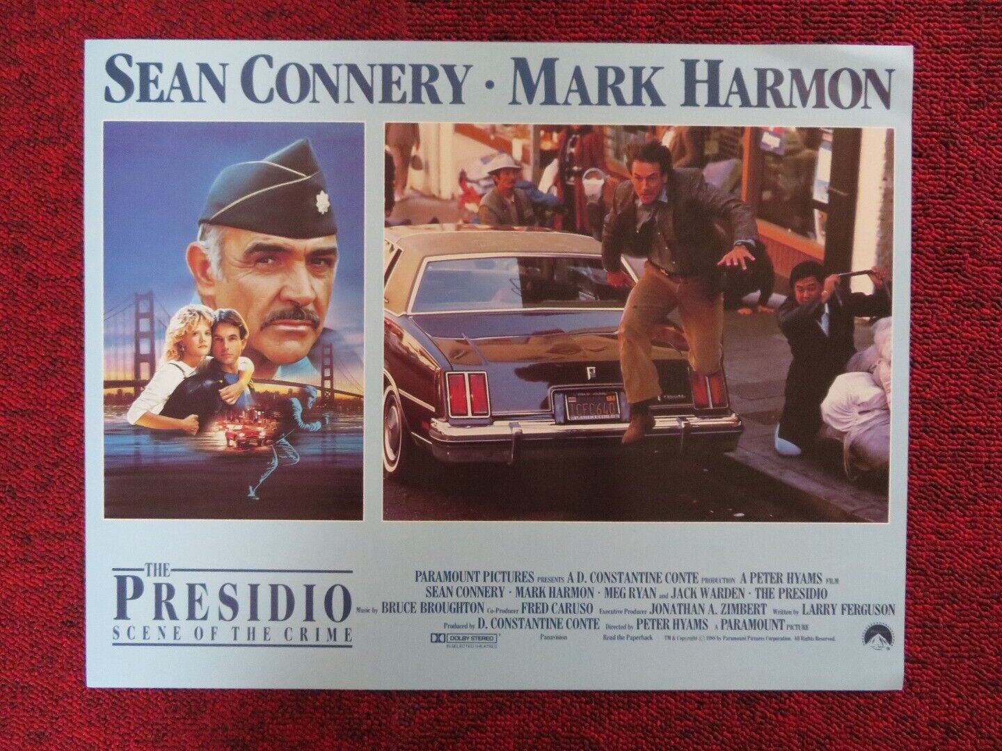 THE PRESIDIO - C US LOBBY CARD SEAN CONNERY MARK HARMON 1988 Movie posters