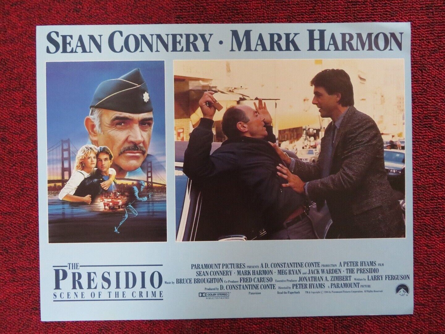THE PRESIDIO - D US LOBBY CARD SEAN CONNERY MARK HARMON 1988 Movie posters