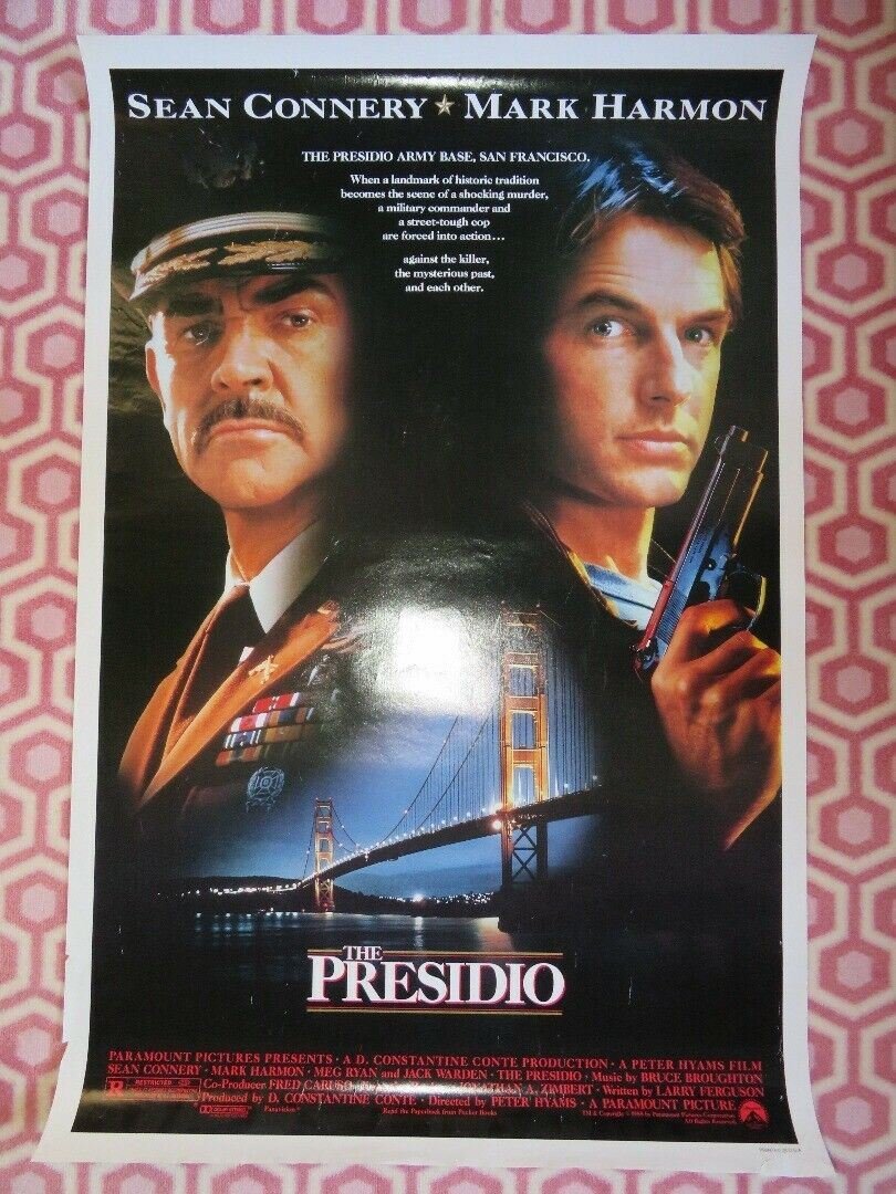 THE PRESIDIO US ONE SHEET ROLLED POSTER SEAN CONNERY MARK HARMON 1988 Movie posters