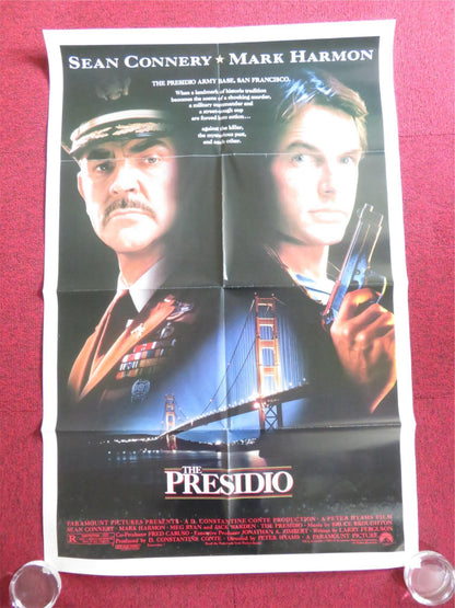 THE PRESIDO FOLDED US ONE SHEET POSTER SEAN CONNERY MARK HARMON 1988 Rendezvous Cinema Movie posters