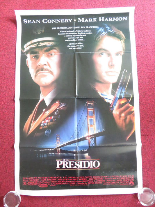 THE PRESIDO FOLDED US ONE SHEET POSTER SEAN CONNERY MARK HARMON 1988 Rendezvous Cinema Movie posters