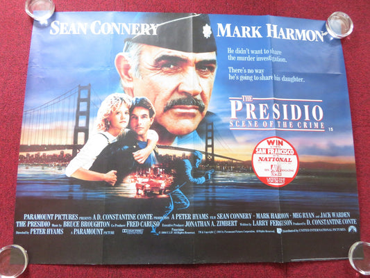 THE PRESIDO UK QUAD (30"x 40") ROLLED POSTER SEAN CONNERY MARK HARMON 1988 Rendezvous Cinema Movie posters