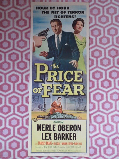 THE PRICE OF FEAR US INSERT (14"x 36") POSTER MERLE OBERON LEX BARKER 1956 Movie posters
