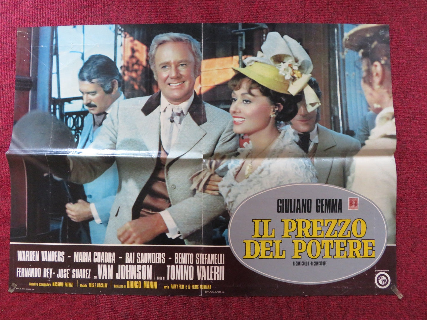 THE PRICE OF POWER - A ITALIAN FOGLIO POSTER GIULIANO GEMMA WARREN VANDERS 1969 Rendezvous Cinema Movie posters