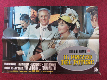 THE PRICE OF POWER - A ITALIAN FOGLIO POSTER GIULIANO GEMMA WARREN VANDERS 1969 Rendezvous Cinema Movie posters