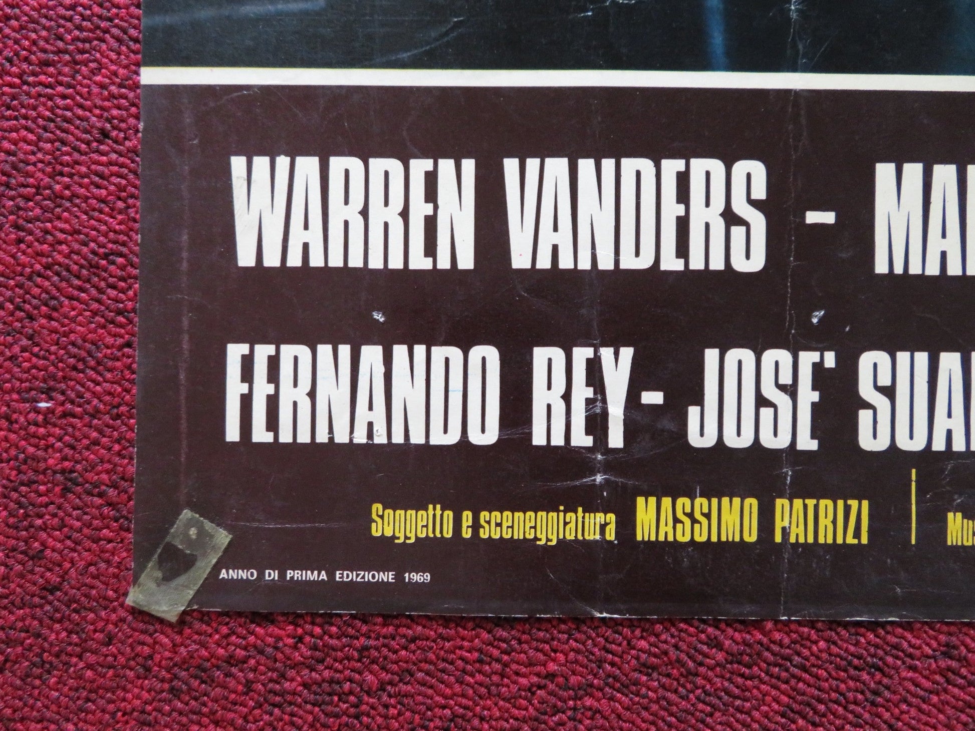 THE PRICE OF POWER - A ITALIAN FOGLIO POSTER GIULIANO GEMMA WARREN VANDERS 1969 Rendezvous Cinema Movie posters