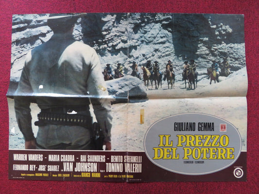 THE PRICE OF POWER - C ITALIAN FOGLIO POSTER GIULIANO GEMMA WARREN VANDERS 1969 Rendezvous Cinema Movie posters