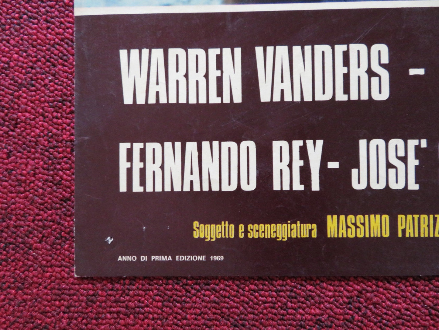 THE PRICE OF POWER - C ITALIAN FOGLIO POSTER GIULIANO GEMMA WARREN VANDERS 1969 Rendezvous Cinema Movie posters