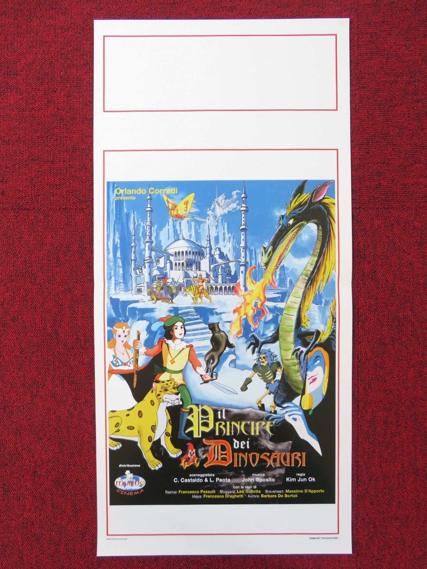 THE PRINCE OF DINOSAURS ITALIAN LOCANDINA POSTER ORLANDO CORRADI 2003 Rendezvous Cinema Movie posters