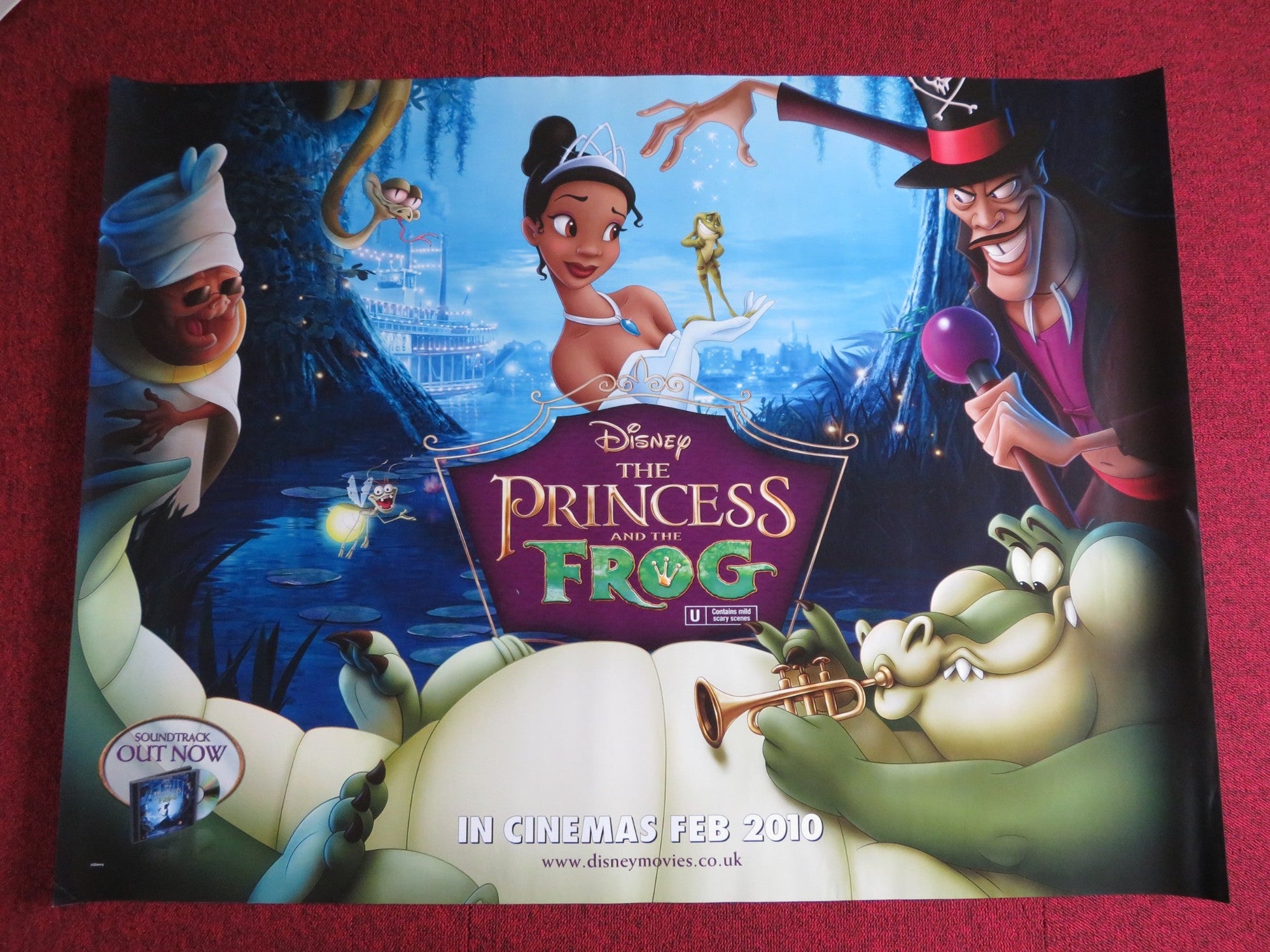 THE PRINCESS AND THE FROG UK QUAD (30"x 40") ROLLED POSTER DISNEY 2009 Rendezvous Cinema Movie posters