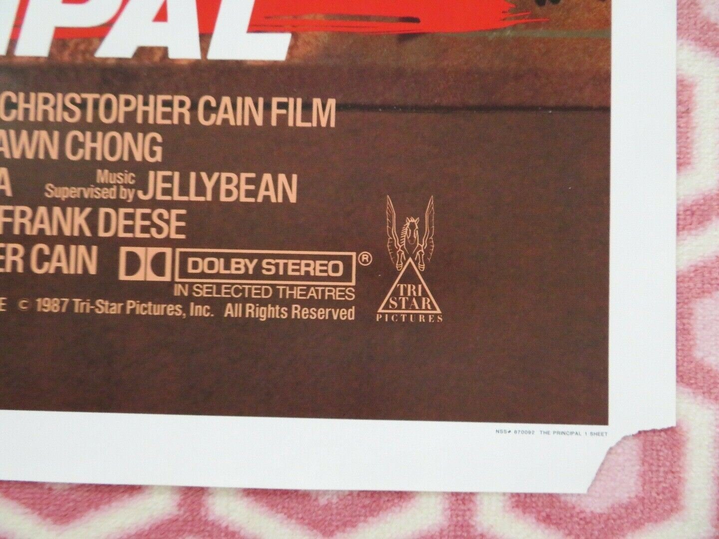 THE PRINCIPAL US ONE SHEET (27"x 41") POSTER JIM BELUSHI LOIS GOSSETT, JR, 1987 Movie posters