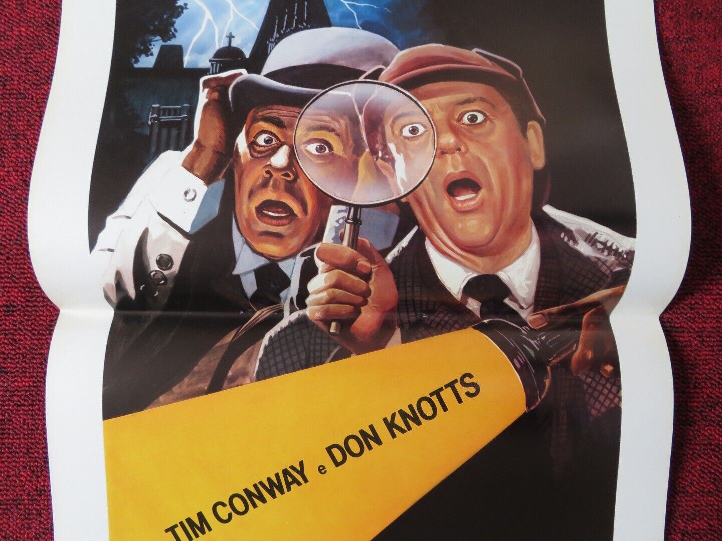 THE PRIVATE EYES ITALIAN LOCANDINA (27.5"x13") POSTER TIM CONWAY DON KNOTTS '80 - Rendezvous Cinema