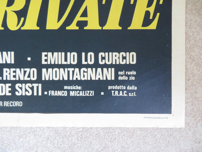 THE PRIVATE LESSON ITALIAN 2 FOGLIO POSTER CARROLL BAKER ROSALINO CELLAMARE 1975 Rendezvous Cinema Movie posters