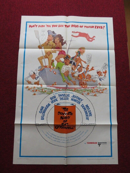 THE PRIVATE NAVY OF SGT.O'FARRELL FOLDED US ONE SHEET POSTER BOB HOPE 1968 Movie posters