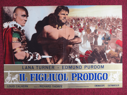THE PRODIGAL ITALIAN FOTOBUSTA POSTER LANA TURNER EDMUND PURDOM 1955 Rendezvous Cinema Movie posters