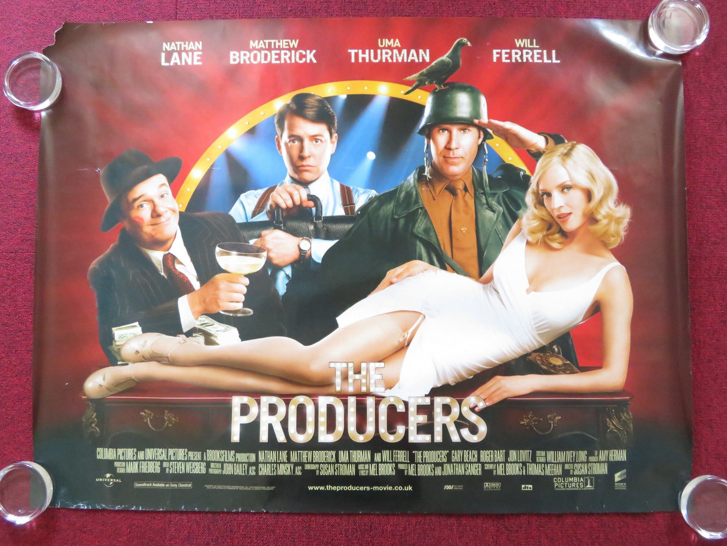 THE PRODUCERS UK QUAD (30"x 40") ROLLED POSTER MATTHEW BRODERICK U. THURMAN 2005 Rendezvous Cinema Movie posters