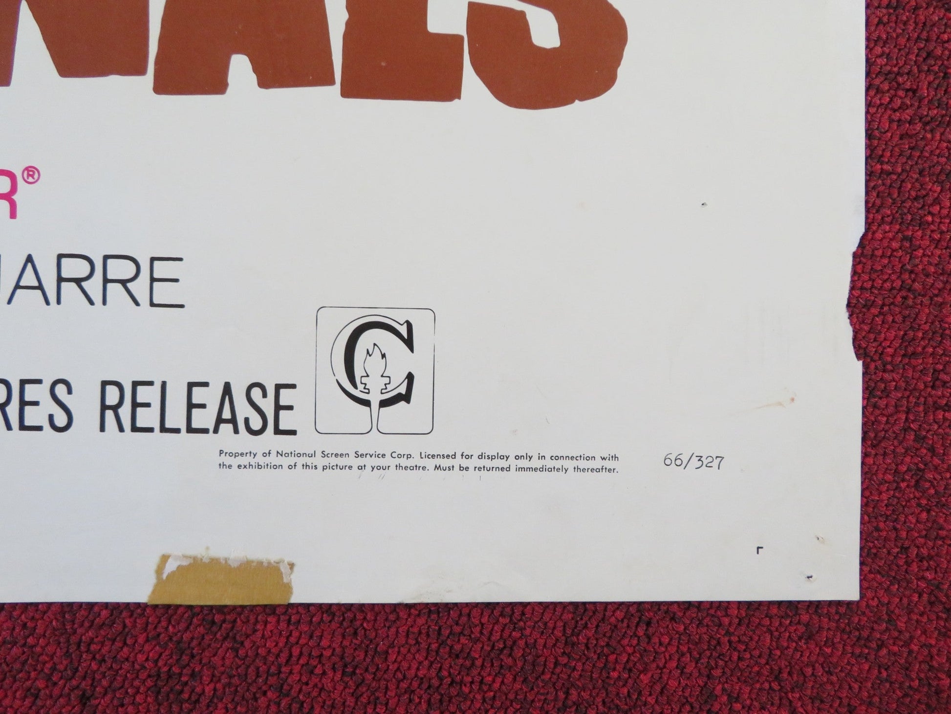 THE PROFESSIONALS FOLDED US ONE SHEET POSTER BURT LANCASTER LEE MARVIN 1966 Rendezvous Cinema Movie posters