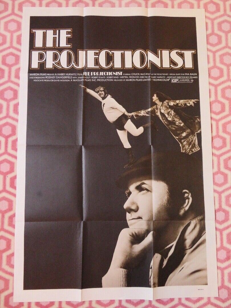 THE PROJECTIONIST FOLDED US ONE SHEET POSTER CHUCK MCCANN R DANGERFIELD 1970 Movie posters