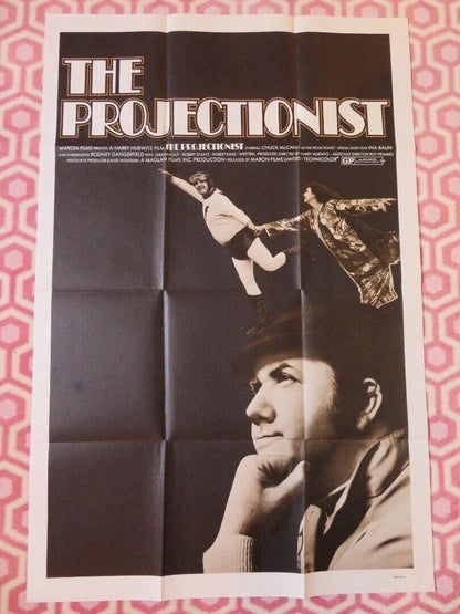 THE PROJECTIONIST FOLDED US ONE SHEET POSTER CHUCK MCCANN R DANGERFIELD 1970 Movie posters