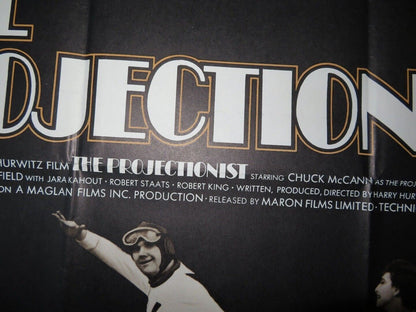 THE PROJECTIONIST FOLDED US ONE SHEET POSTER CHUCK MCCANN R DANGERFIELD 1970 Movie posters