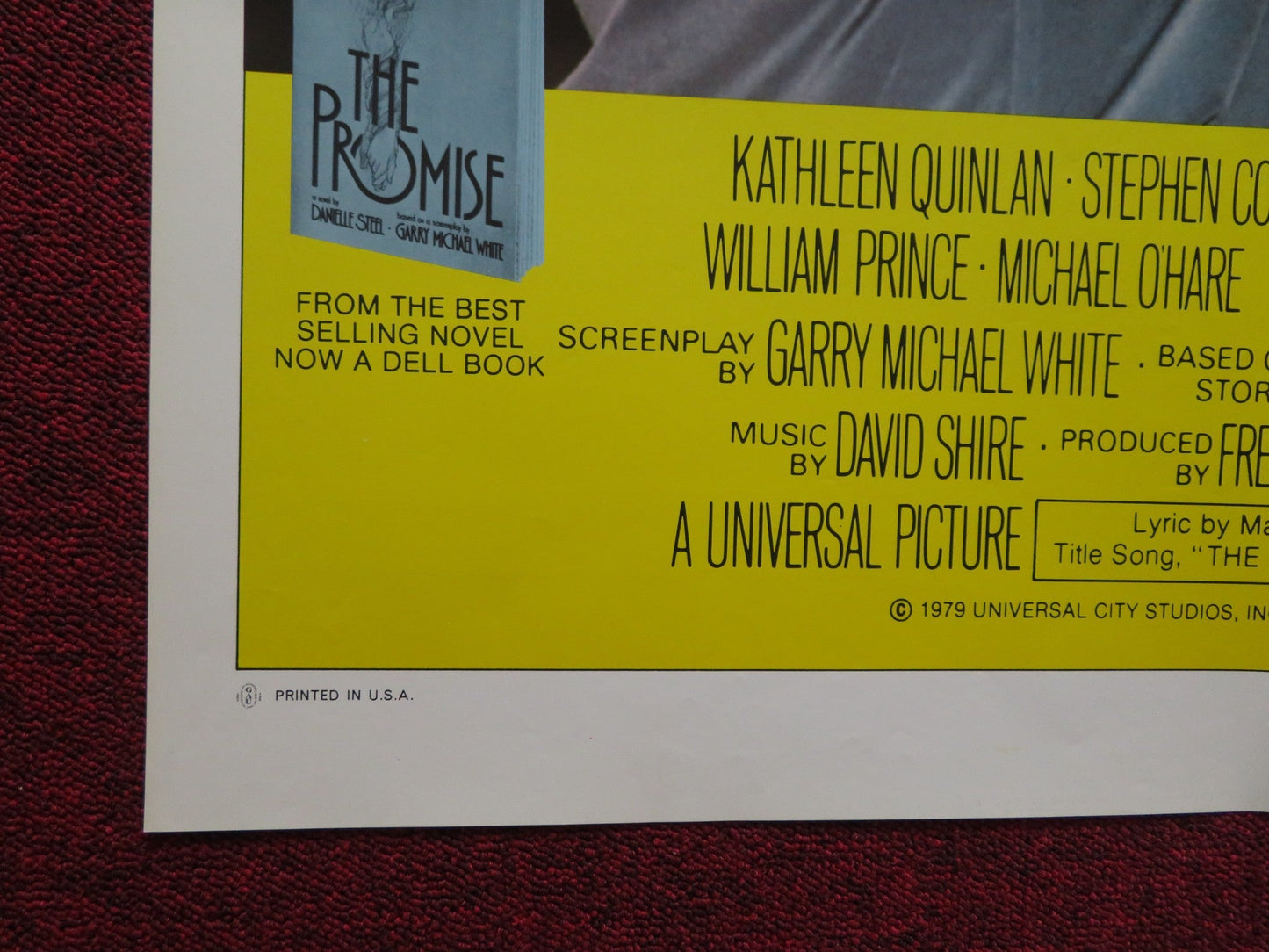 THE PROMISE STYLE B FOLDED US ONE SHEET POSTER KATHLEEN QUINLAN S. COLLINS 1979 Rendezvous Cinema Movie posters